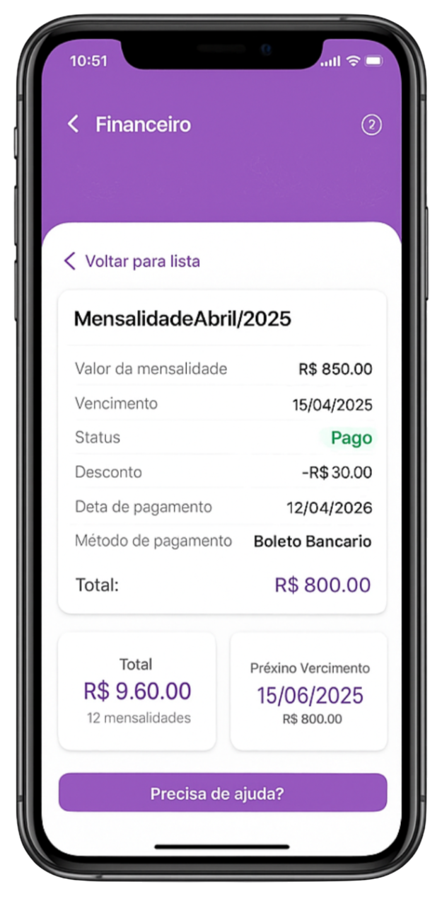 Controle de pagamentos